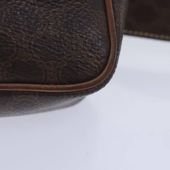 CELINE Macadam Canvas Waist Bag Pvc Leather Brown Gold - Picture 16 of 16
